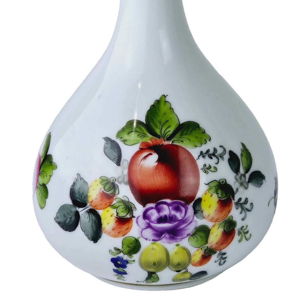 Herend Market Garden Bud 5.5" Vase with Gold Trim, Hungary, Stamped, RARE - Picture 2 of 8